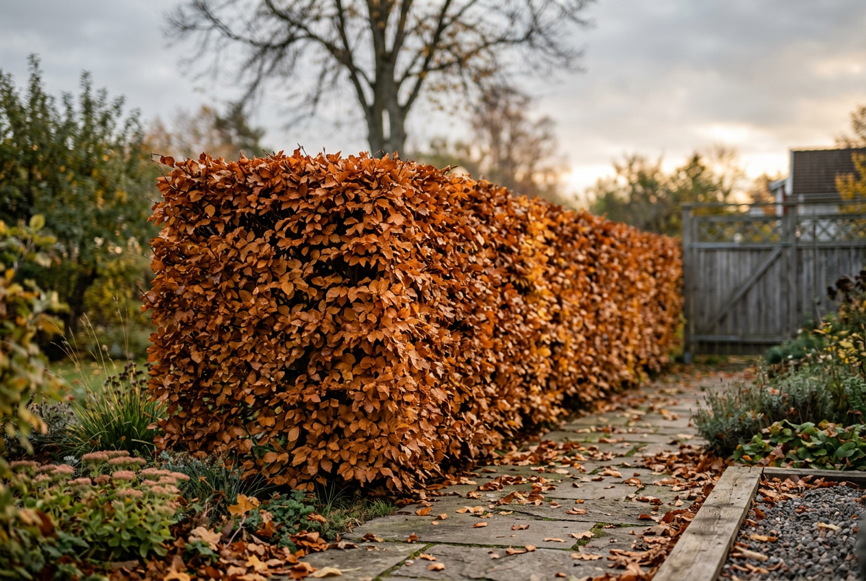 Bok (bokhäck) (Fagus sylvatica) i etablerad trädgård