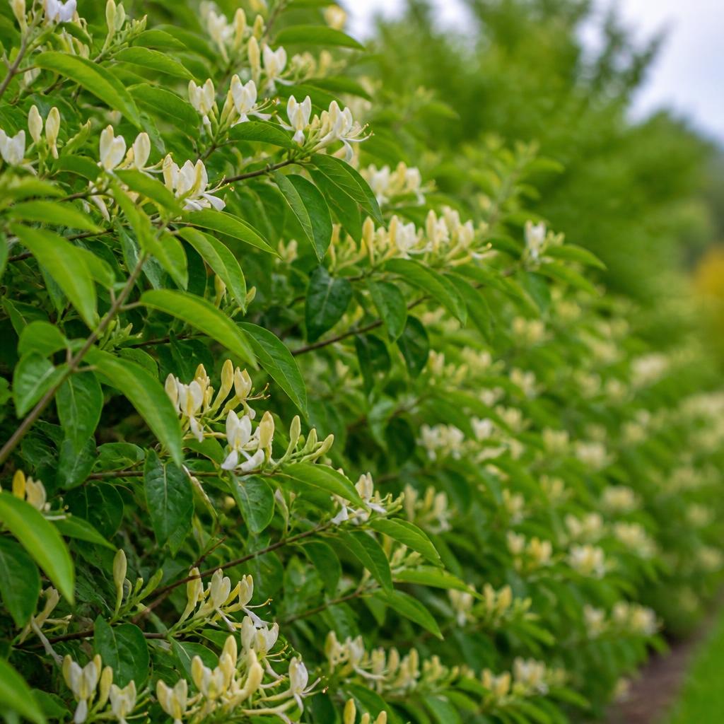 Kejsartry (Lonicera nitida) i etablerad trädgård