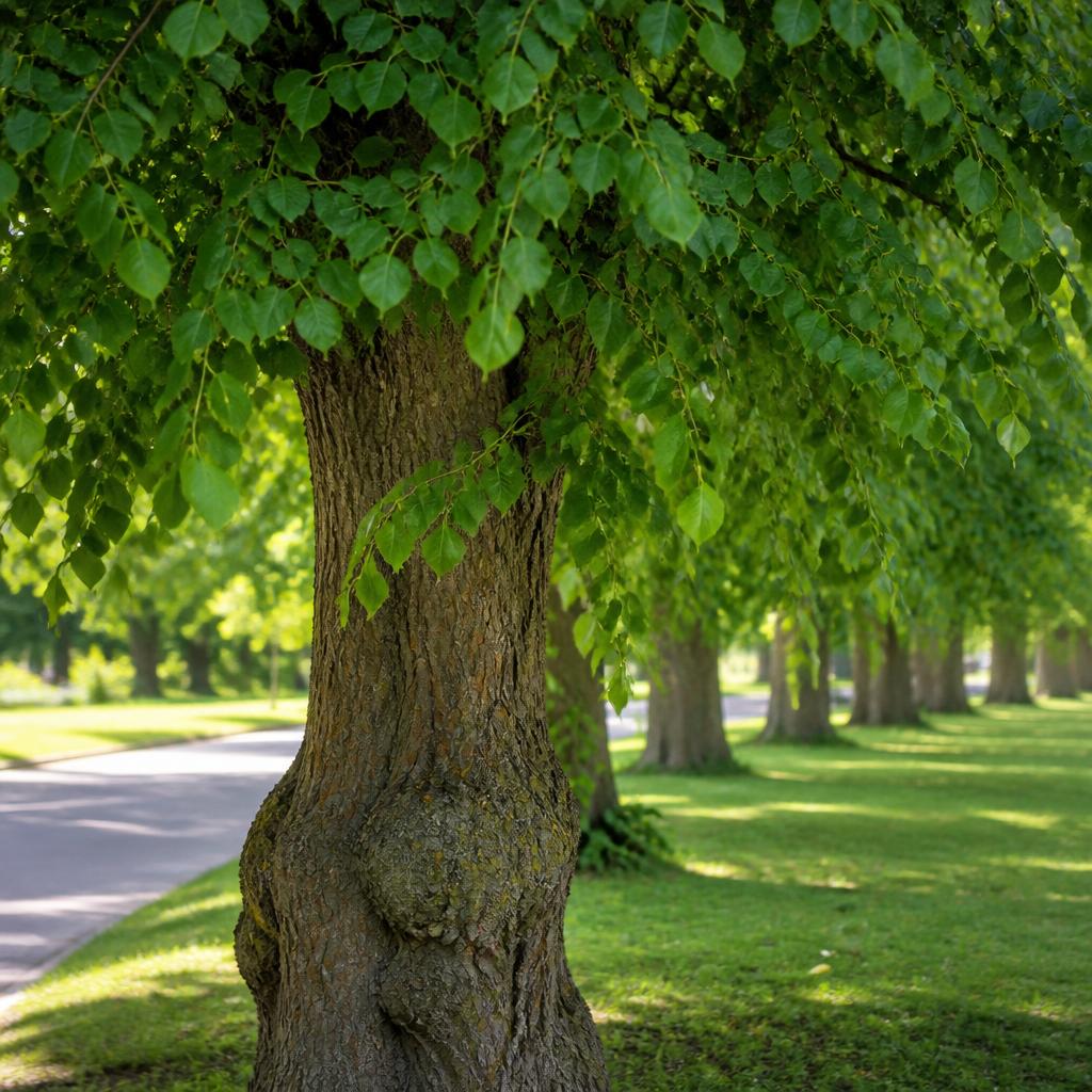 Lind (Tilia cordata / T. × europaea) etablerat i trädgård